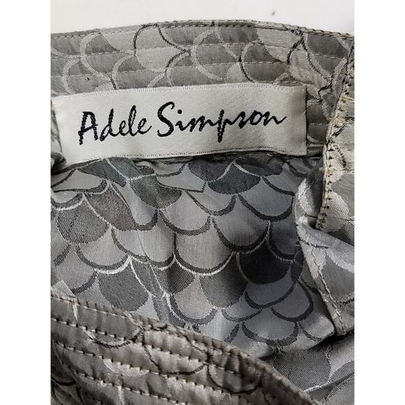 Saks‎ 5th Ave Vintage Adelel Simpson Gray Long Sleeve Zip Back Dress  Size 10 - Picture 10 of 16